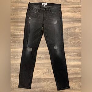 Frame Denim Jeans light whiskering distressed  black. Size: 27